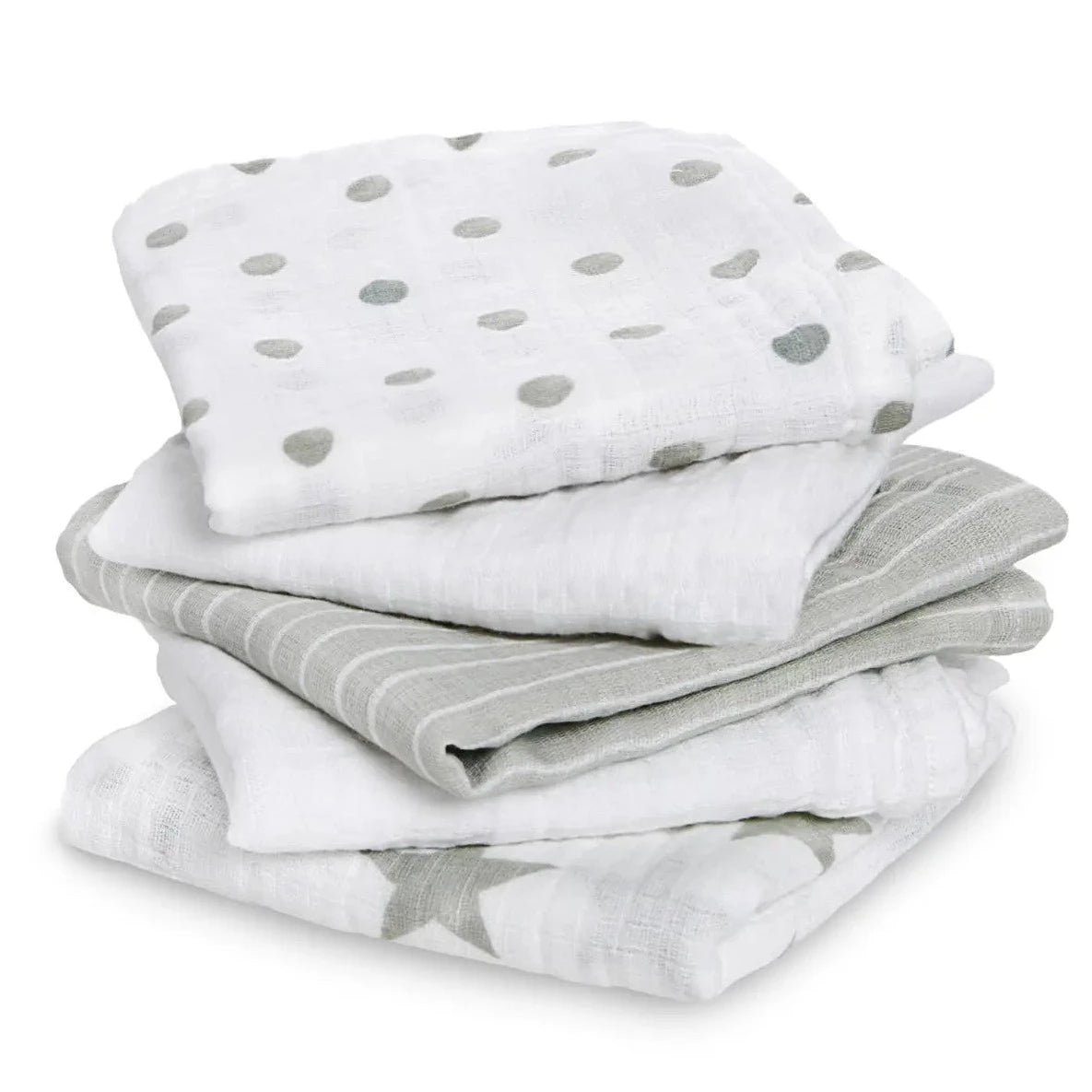 Bambinista-ADEN + ANAIS-Blankets-ADEN + ANAIS Essentials Muslin Squares - Dusty 5-pack