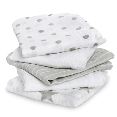Bambinista-ADEN + ANAIS-Blankets-ADEN + ANAIS Essentials Muslin Squares - Dusty 5-pack