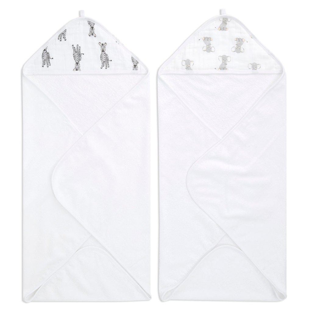 Bambinista-ADEN + ANAIS-Towels-Aden + Anais Essentials Safari Babes Two Pack Hooded Towels