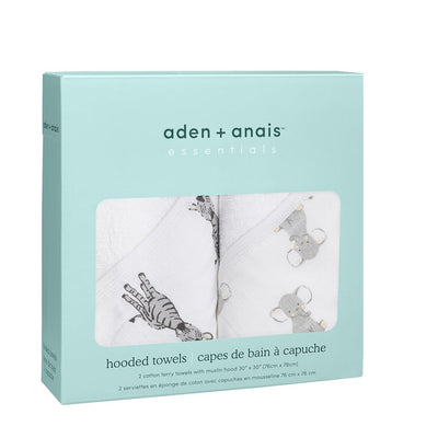 Bambinista-ADEN + ANAIS-Towels-Aden + Anais Essentials Safari Babes Two Pack Hooded Towels
