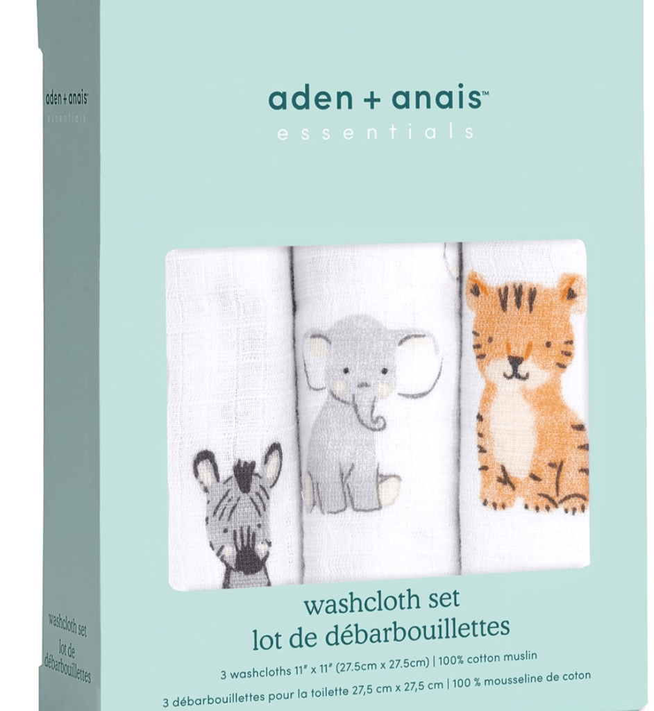 Bambinista-ADEN + ANAIS-Towels-ADEN + ANAIS Essentials Washcloths - Safari Babes