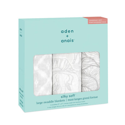 Bambinista-ADEN + ANAIS-Blankets-ADEN + ANAIS Large Swaddles 3 Pack Silky Soft Culture Club
