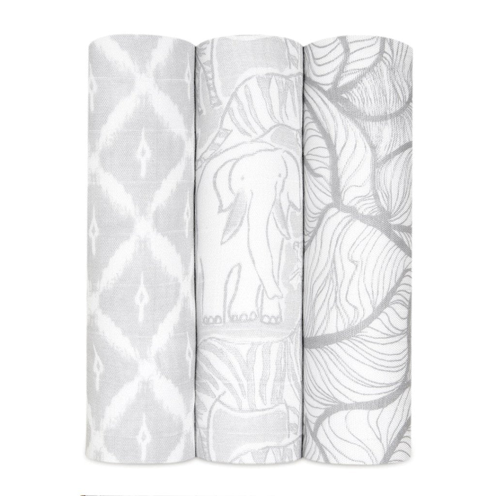 Bambinista-ADEN + ANAIS-Blankets-ADEN + ANAIS Large Swaddles 3 Pack Silky Soft Culture Club