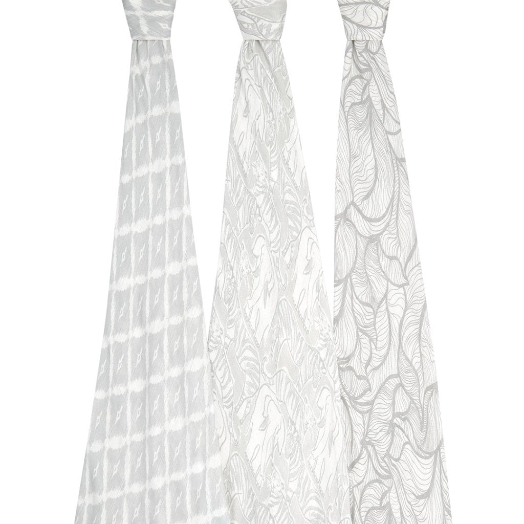 Bambinista-ADEN + ANAIS-Blankets-ADEN + ANAIS Large Swaddles 3 Pack Silky Soft Culture Club