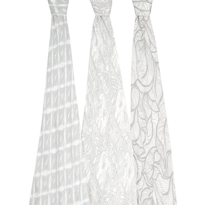 Bambinista-ADEN + ANAIS-Blankets-ADEN + ANAIS Large Swaddles 3 Pack Silky Soft Culture Club