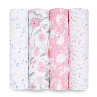 Bambinista-ADEN + ANAIS-Blankets-ADEN + ANAIS Ma Fleur Classic 4pk Swaddles