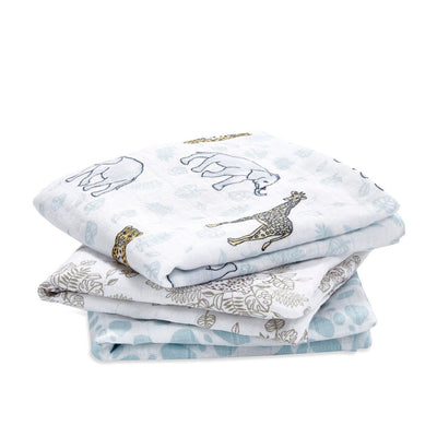 Bambinista-ADEN + ANAIS-Blankets-ADEN + ANAIS Musy Squares 3 Pack Cotton Muslin Jungle