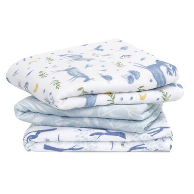 Bambinista-ADEN + ANAIS-Blankets-ADEN + ANAIS Musy Squares 3 Pack Organic Cotton Muslin Outdoors