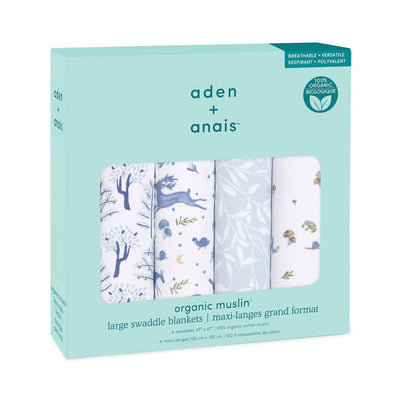 Bambinista-ADEN + ANAIS-Blankets-ADEN + ANAIS Organic Swaddle Blanket -Outdoors - 4 Pack