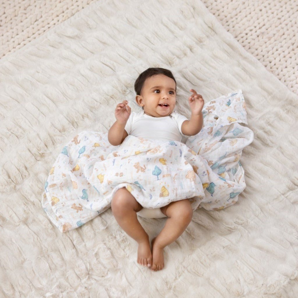 Bambinista-ADEN + ANAIS-Blankets-ADEN + ANAIS Winnie the Pooh in the Woods Cotton Muslin Swaddle - 3 Pack