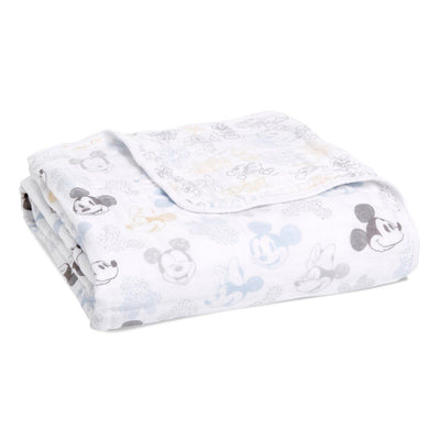 Bambinista-ADEN + ANAIS-Blankets-Cotton Muslin Dream Blanket Mickey Mouse + Minnie Mouse