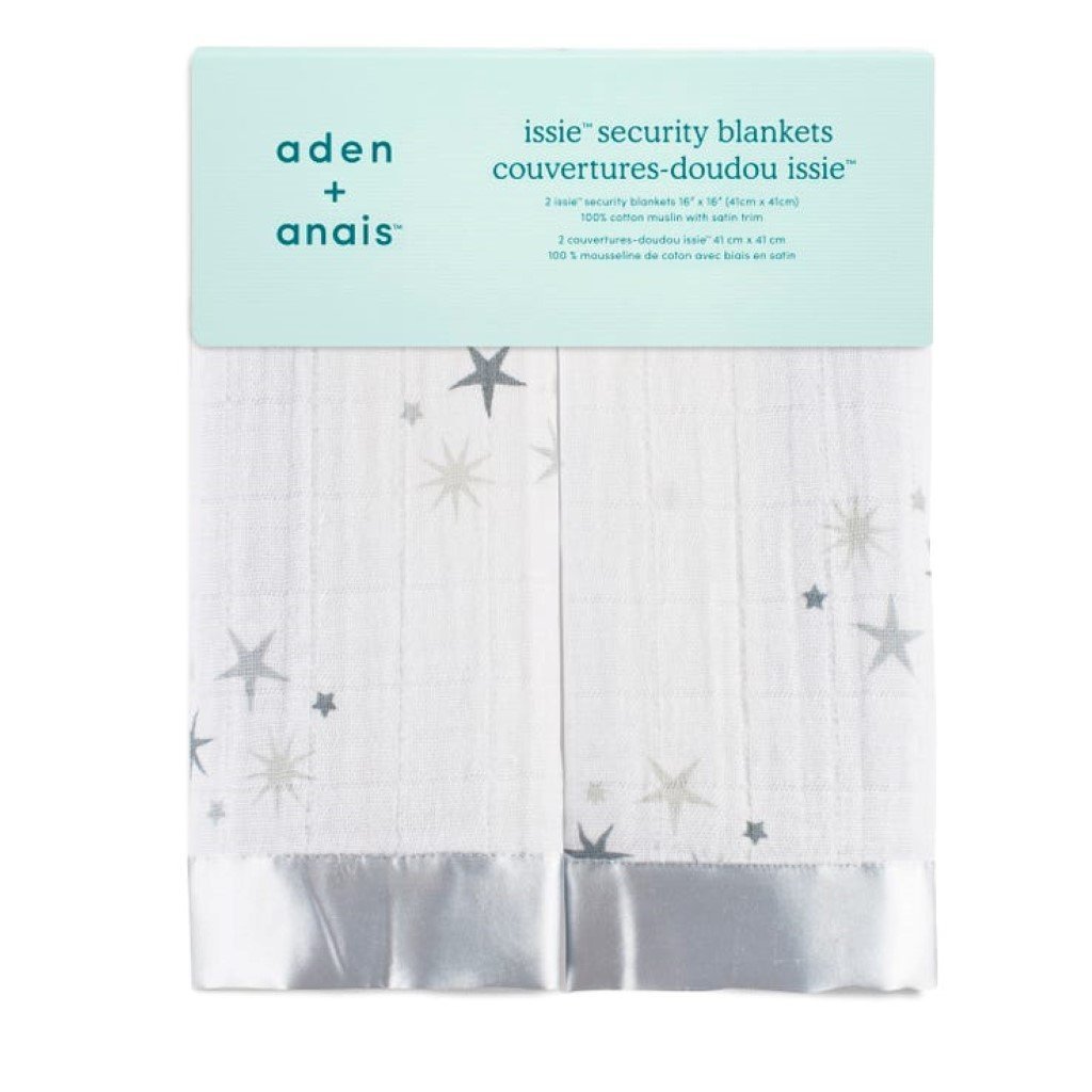 Bambinista-ADEN + ANAIS-Blankets-Cotton Muslin Security Blankets Twinkle - 2 Pack