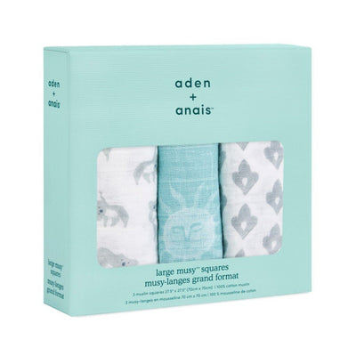 Bambinista-ADEN + ANAIS-Blankets-Cotton Muslin Squares Now + Zen - 3 Pack