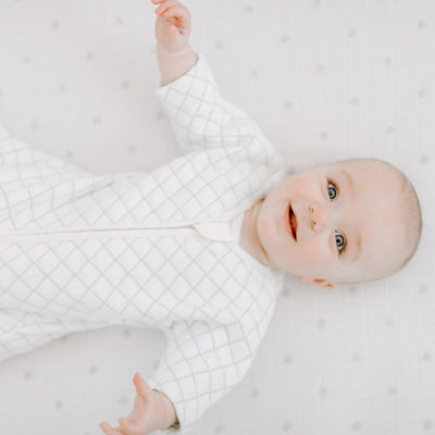 Bambinista-ADEN + ANAIS-Bedding-Cream/Mint Snug Fit Sleeping Bag 1.5 TOG