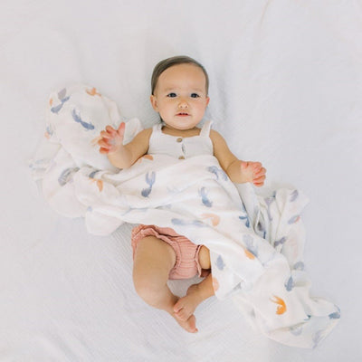 Bambinista-ADEN + ANAIS-Blankets-Silky Soft Muslin Swaddles Koi Pond - 3 Pack
