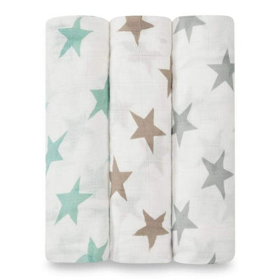 Bambinista-ADEN + ANAIS-Blankets-Silky Soft Muslin Swaddles Milky Way - 3 Pack