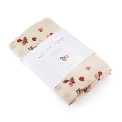 Bambinista-AVERY ROW-Blankets-AVERY ROW Organic Baby Muslin Swaddle - Peaches