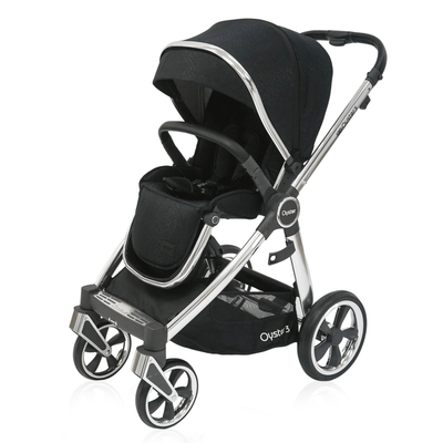 Bambinista-BABY STYLE-Travel-OYSTER 3 LUXX Special Edition Pushchair Bundle - Jurassic Black (Chrome Frame)