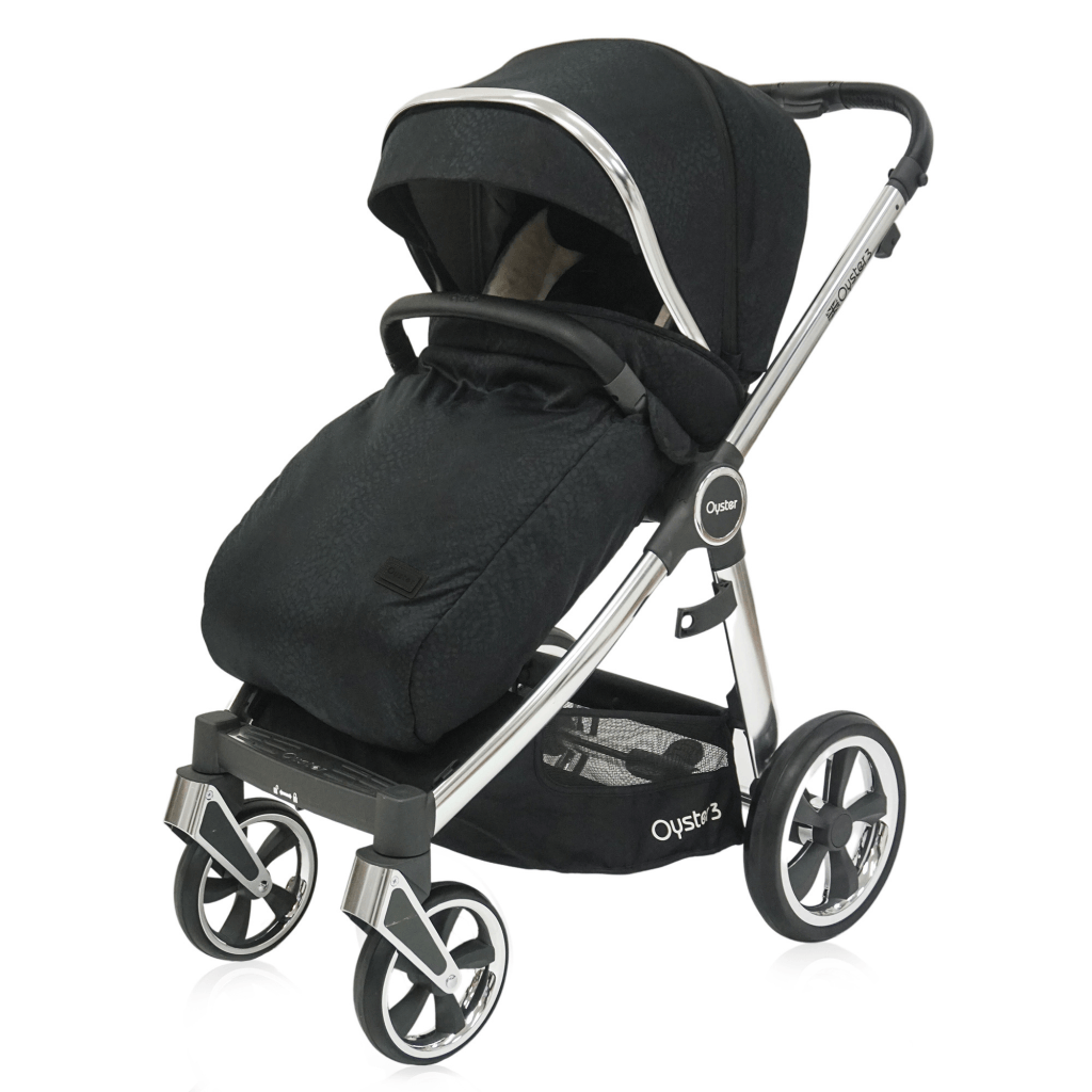 Bambinista-BABY STYLE-Travel-OYSTER 3 LUXX Special Edition Pushchair Bundle - Jurassic Black (Chrome Frame)