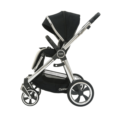 Bambinista-BABY STYLE-Travel-OYSTER 3 LUXX Special Edition Pushchair Bundle - Jurassic Black (Chrome Frame)