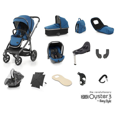 Bambinista-BABY STYLE-Travel-OYSTER 3 Travel System (12 Piece) Ultimate Bundle - Kingfisher