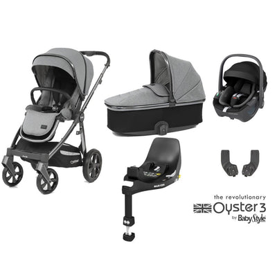 Bambinista-BABY STYLE-Travel-OYSTER 3 Travel System (5 Piece) Essential Bundle With Maxicosi Pebble 360 Car Seat - Moon