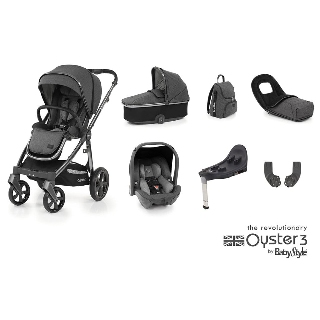 Bambinista-BABY STYLE-Travel-OYSTER 3 Travel System (7 Piece) Luxury Bundle - Fossil
