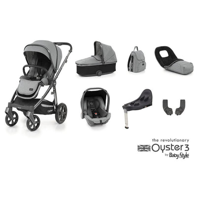Bambinista-BABY STYLE-Travel-OYSTER 3 Travel System (7 Piece) Luxury Bundle - Moon