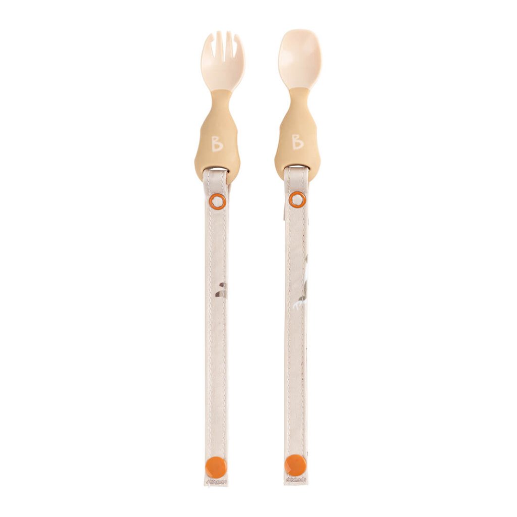 Bambinista-BIBADO-Tableware-BIBADO Handi Cultery - Attachable Baby Cutlery - Fawn