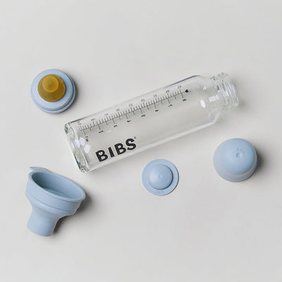 Bambinista-BIBS-Accessories-BIBS Baby Glass Bottle Complete Set 225ml Ivory - 225 ml