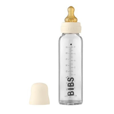 Bambinista-BIBS-Accessories-BIBS Baby Glass Bottle Complete Set 225ml Ivory - 225 ml