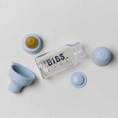 Bambinista-BIBS-Accessories-BIBS Baby Glass Bottle Complete Set Latex Mauve - 225ml