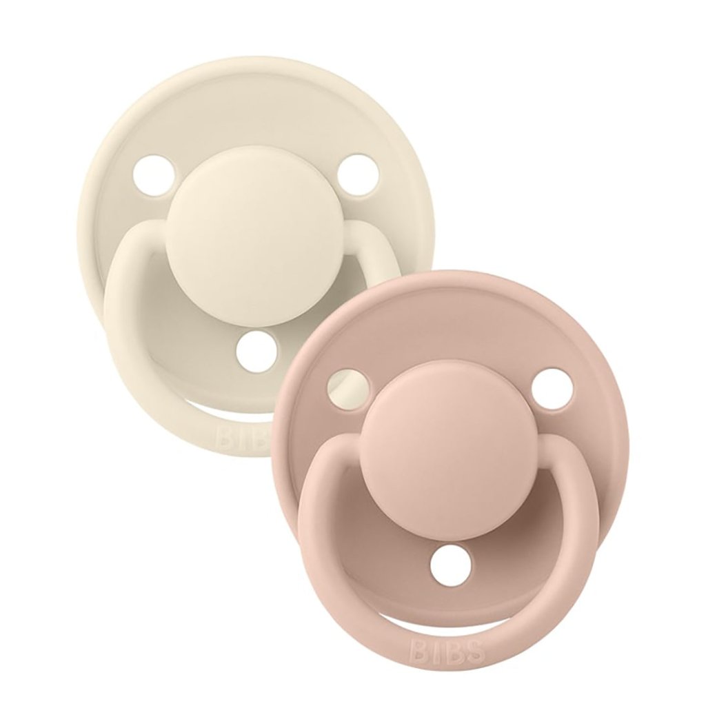 Bambinista-BIBS-Accessories-BIBS De Lux 2 PACK Ivory/Blush - Silicone