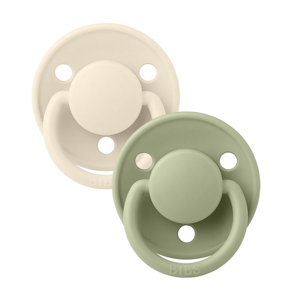 Bambinista-BIBS-Accessories-BIBS De Lux 2 PACK Ivory/Sage - Silicone