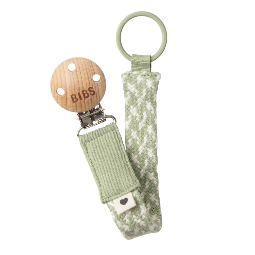 Bambinista-BIBS-Accessories-BIBS Pacifier Clip Sage/Ivory