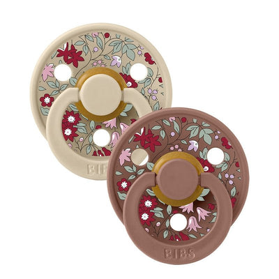 Bambinista-BIBS-Accessories-BIBS x Liberty 2 PACK Colour Chamomile Lawn Latex Size 1 Woodchuck Mix