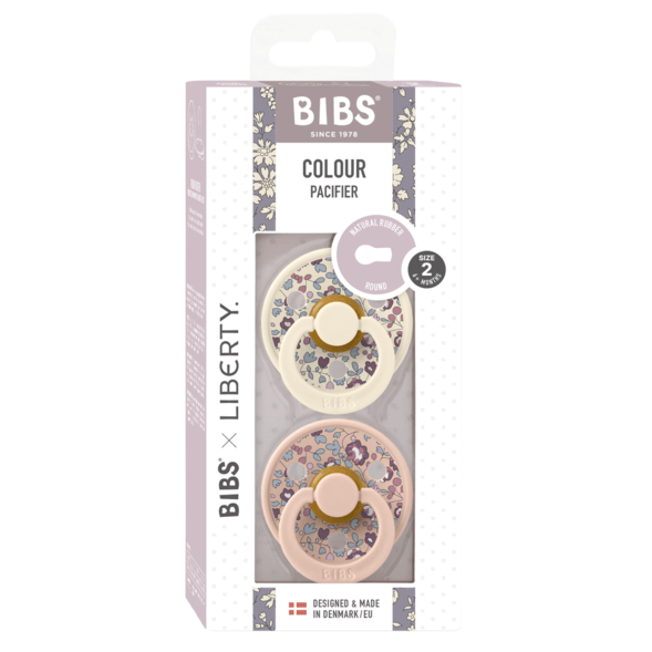 Bambinista-BIBS-Accessories-BIBS X Liberty 2 Pack Colour Eloise Latex Blush Mix