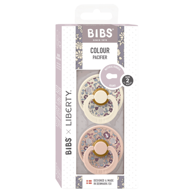 Bambinista-BIBS-Accessories-BIBS X Liberty 2 Pack Colour Eloise Latex Blush Mix