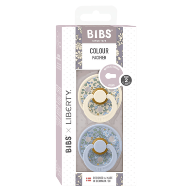 Bambinista-BIBS-Accessories-BIBS X Liberty 2 Pack Colour Eloise Latex Dusty Blue Mix