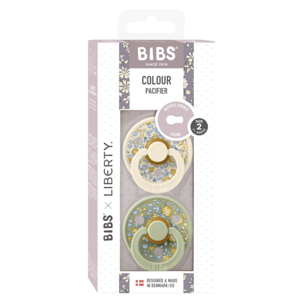 Bambinista-BIBS-Accessories-BIBS X Liberty 2 Pack Colour Eloise Latex Sage Mix