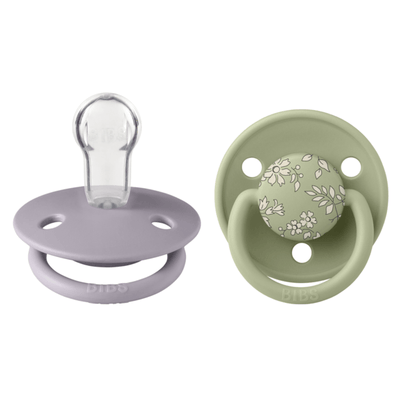 Bambinista-BIBS-Accessories-BIBS X Liberty 2 Pack De Lux Capel Silicone One Size Sage Mix