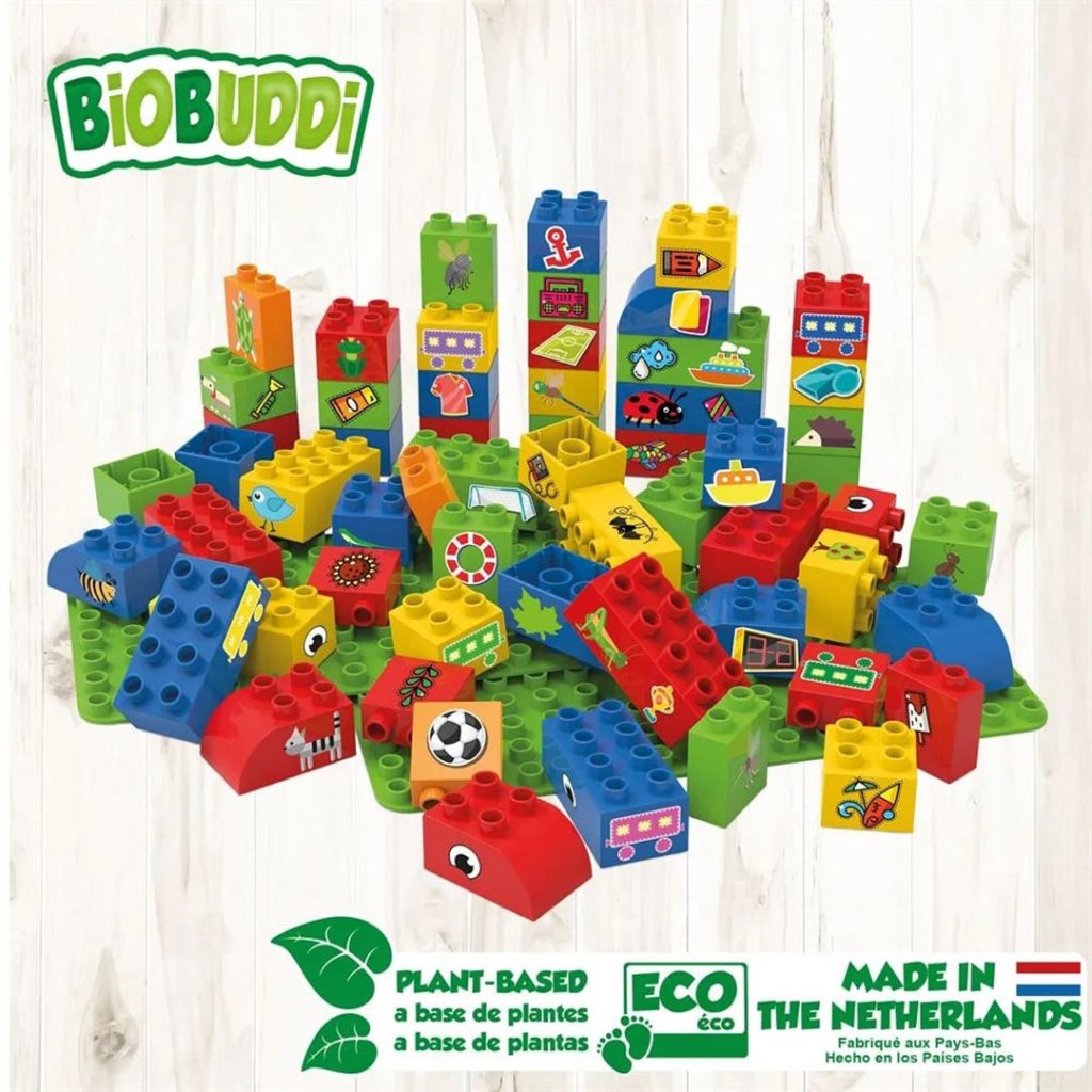Bambinista-BiOBUDDi-Toys-Biobuddi Create - 60pcs Red