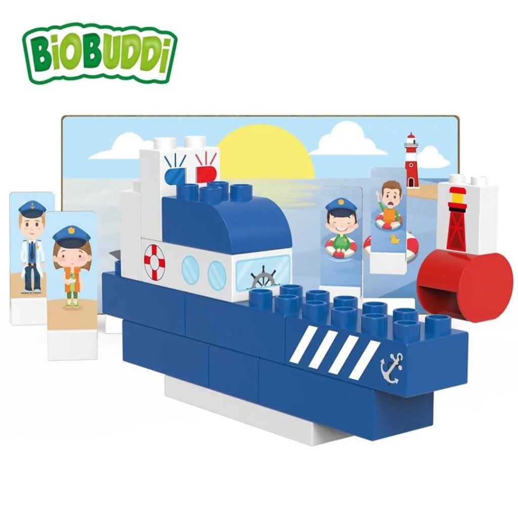 Bambinista-BiOBUDDi-Toys-Biobuddi Town - Police Boat