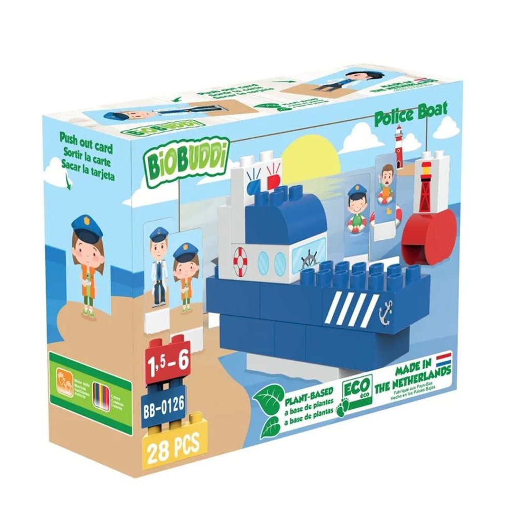 Bambinista-BiOBUDDi-Toys-Biobuddi Town - Police Boat