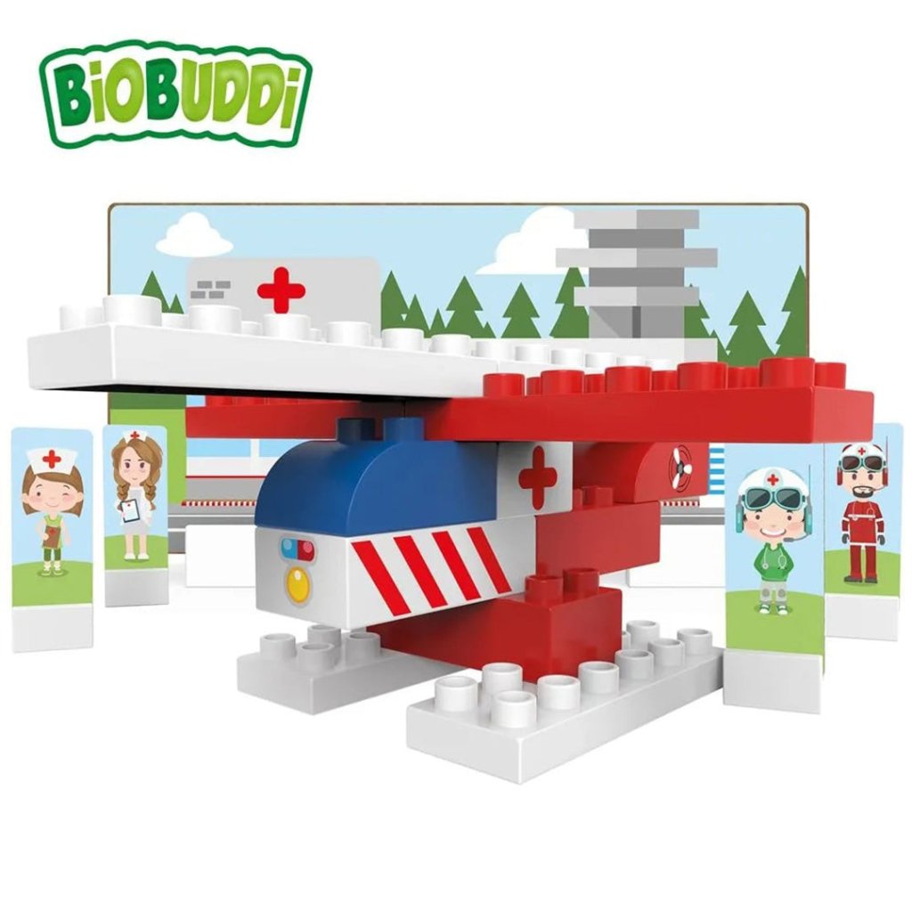 Bambinista-BiOBUDDi-Toys-Biobuddi Town - Rescue Helicopter