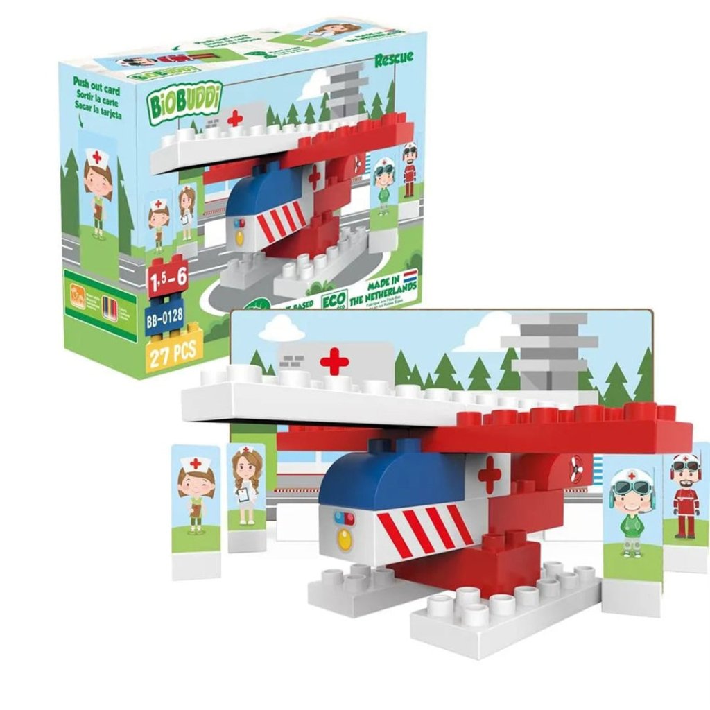 Bambinista-BiOBUDDi-Toys-Biobuddi Town - Rescue Helicopter