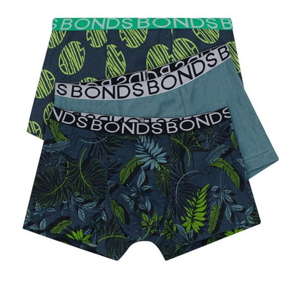 BONDS Boys 3 Pack Trunk Underwear - In the Palms