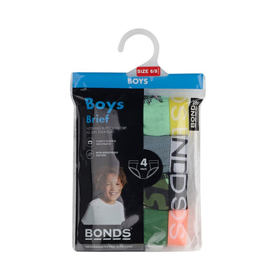 Bambinista-BONDS-Bottoms-BONDS Boys 4 Pack Brief Underwear - Charlie Croc