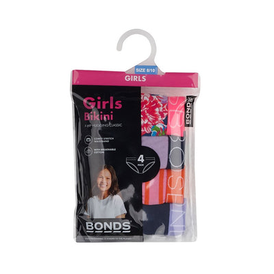 Bambinista-BONDS-Bottoms-BONDS Girls 4 Pack Bikini Underwear - Firework Floral