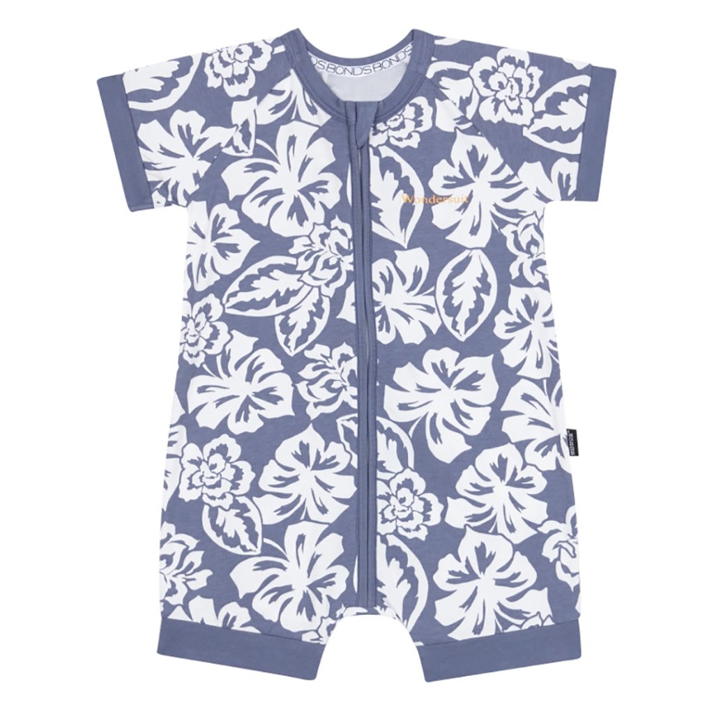 Bambinista-BONDS-Rompers-BONDS Short Zippy Romper Dusk Palm